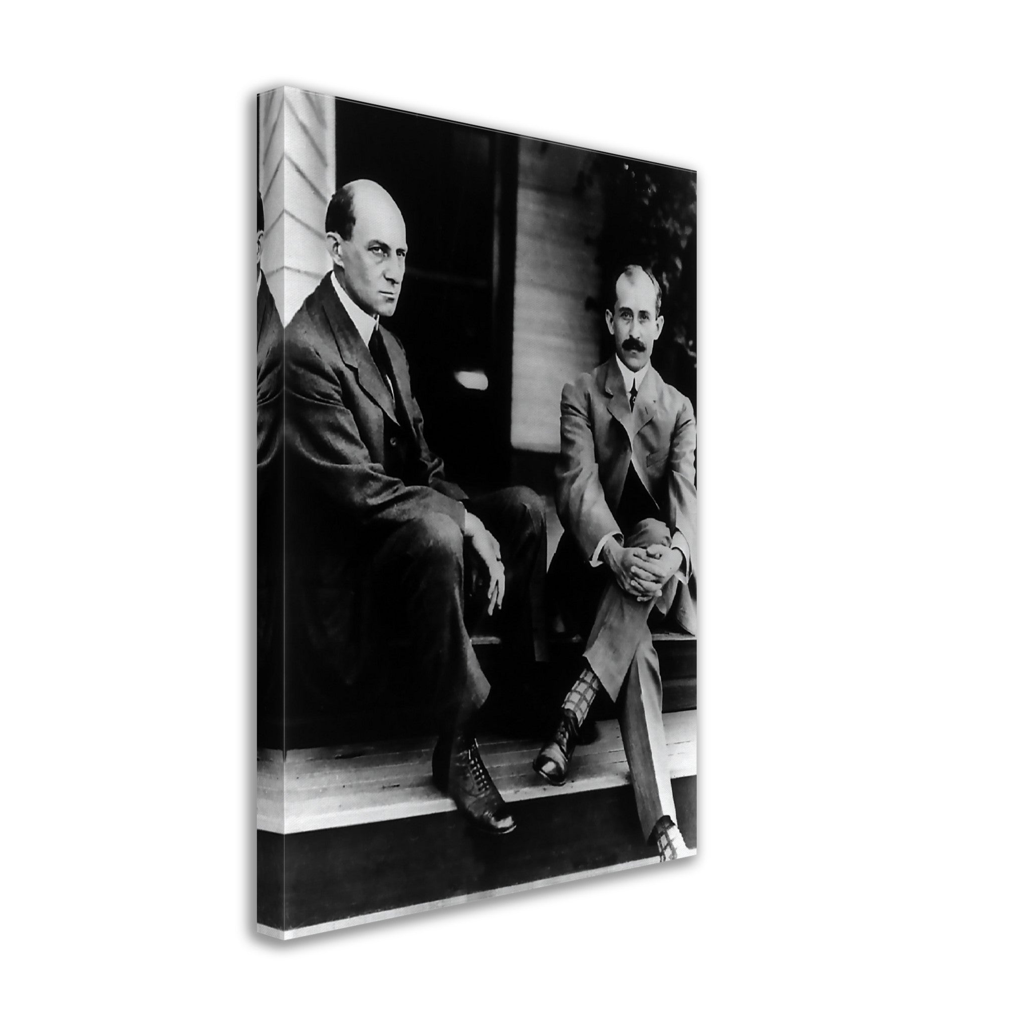 Wright Brothers Canvas, American Aviator Pioneers, Vintage Photo Portrait - Wright Brothers Canvas Print - WallArtPrints4U