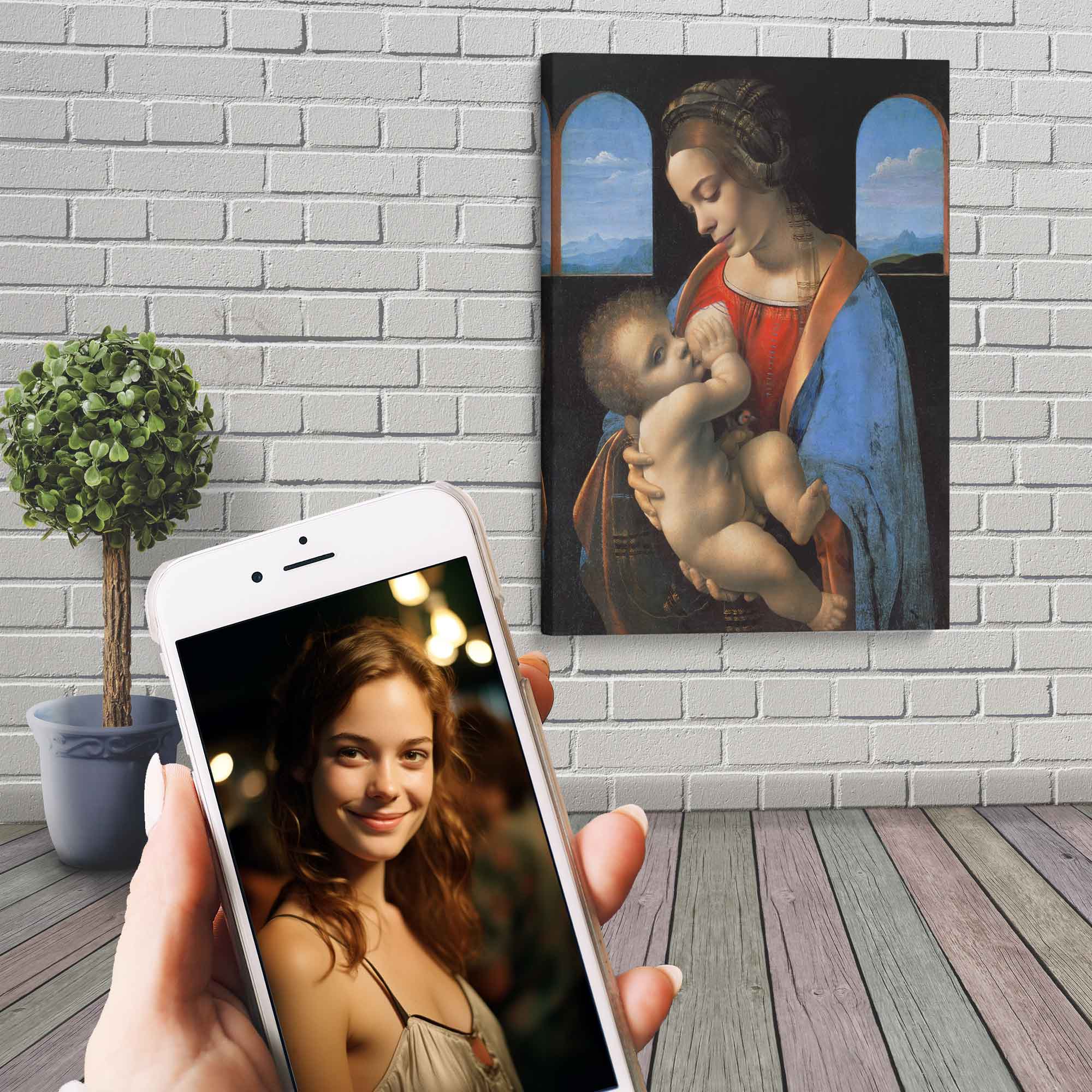 You As Madonna Litta Custom Canvas Print, Your Picture As "Madonna Litta" Leonardo Da VinciCanvas. - WallArtPrints4U