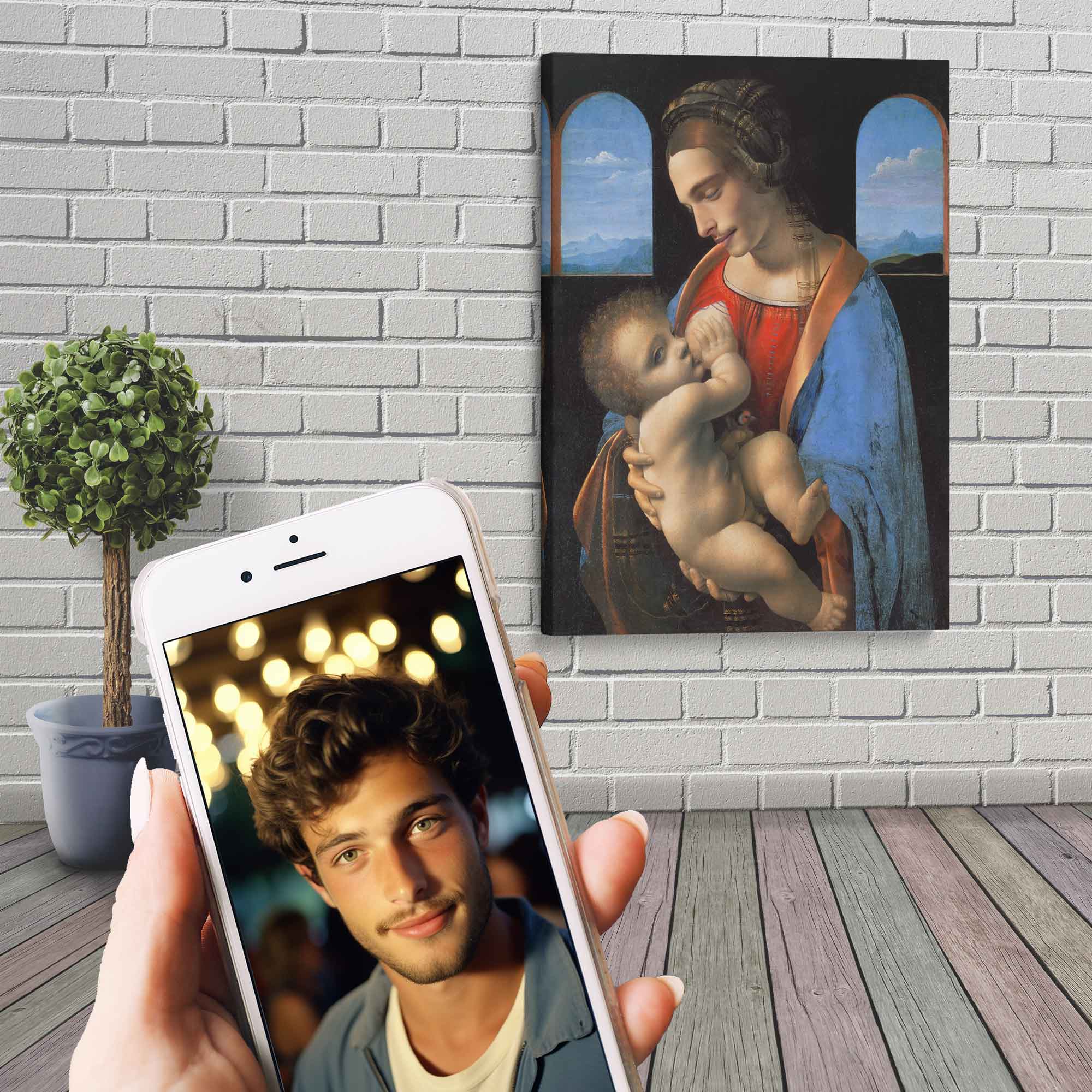 You As Madonna Litta Custom Canvas Print, Your Picture As "Madonna Litta" Leonardo Da VinciCanvas. - WallArtPrints4U