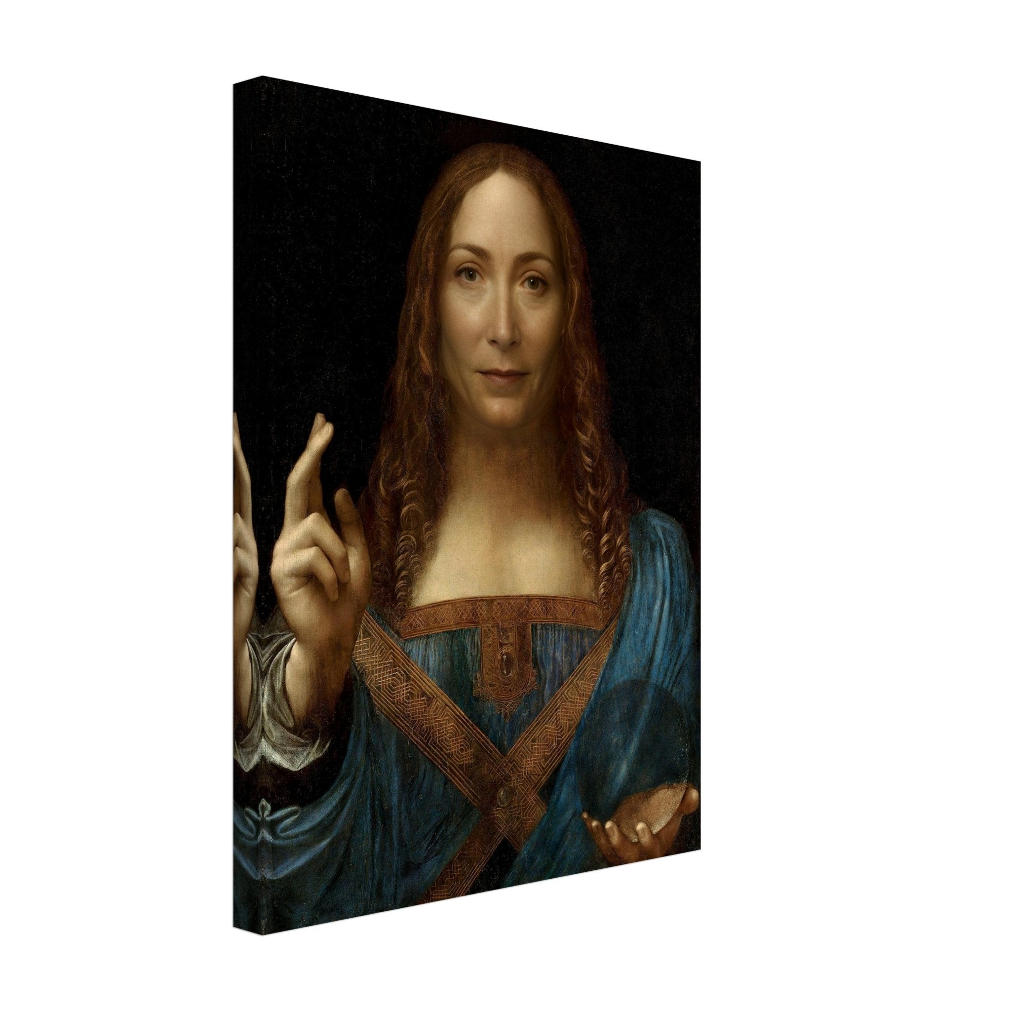 You As Salvator Mundi Custom Canvas Print, Your Picture As Salvator Mundi Canvas, Leonardo Da Vinci - WallArtPrints4U