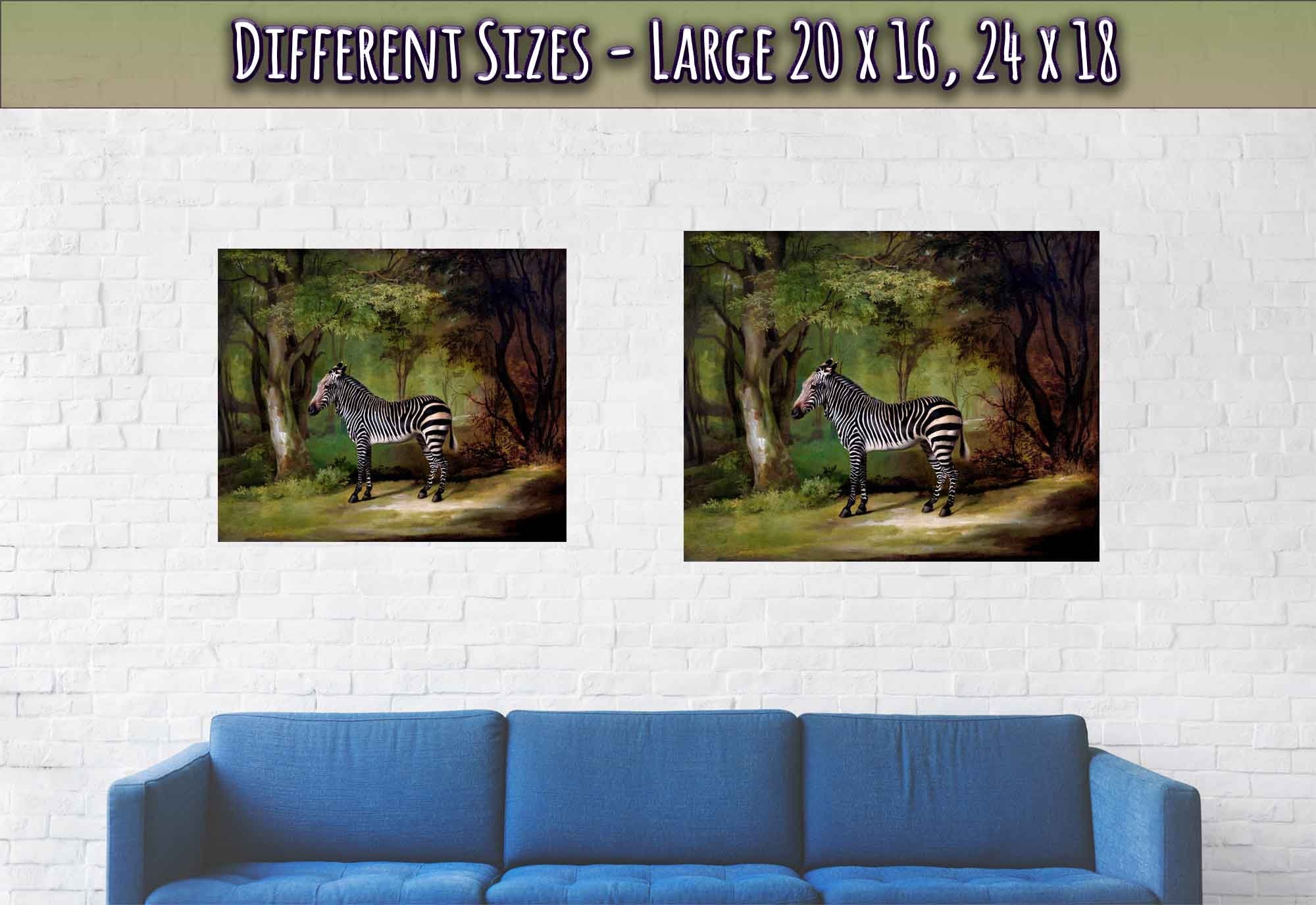 Zebra Poster, Vintage Zebra Art - Vintage Zebra Print - WallArtPrints4U